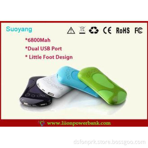 Aluminum shell 6800 mah High Capacity Power Bank FOR Iphone